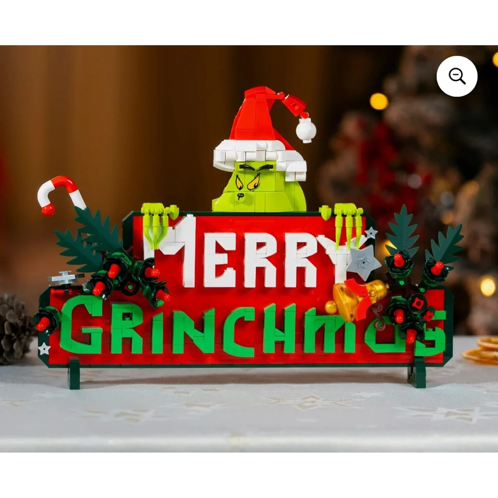 NEW Brick Craft Building Set Grinchmas Sign One Size Red Green